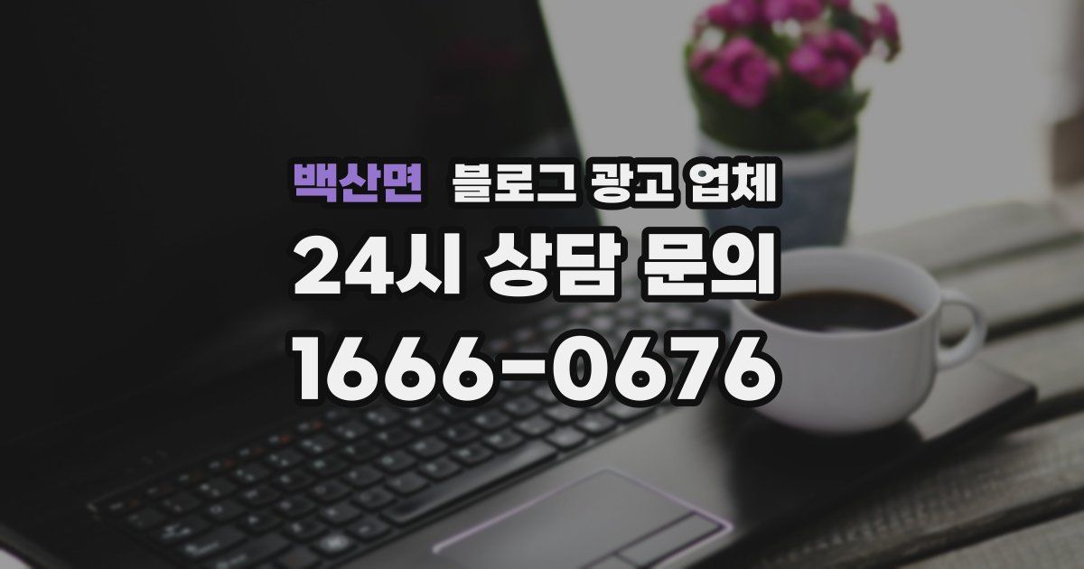 백산면 블로그 광고 업체