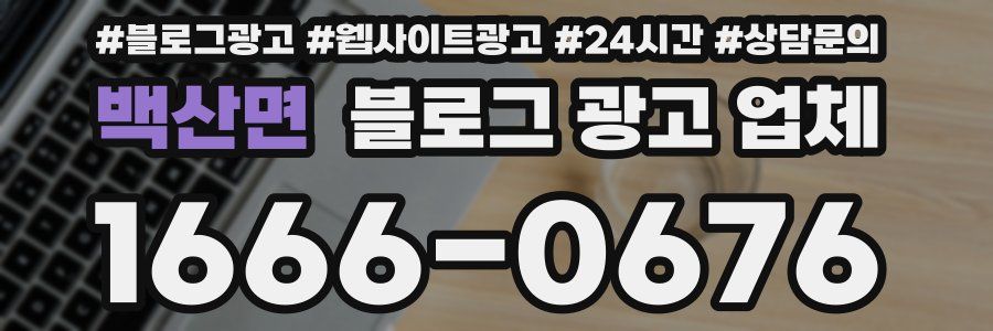백산면 블로그 광고 업체