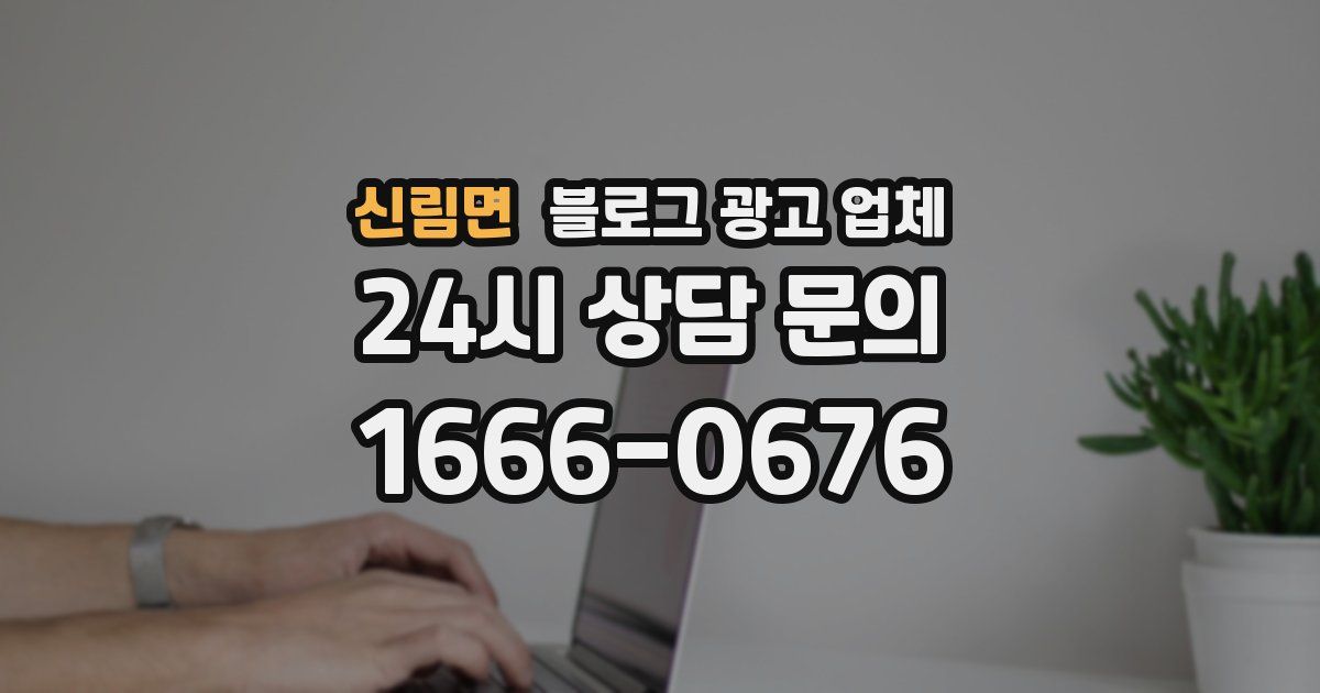 신림면 블로그 광고 업체