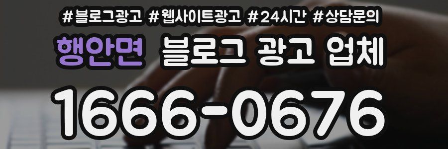 행안면 블로그 광고 업체