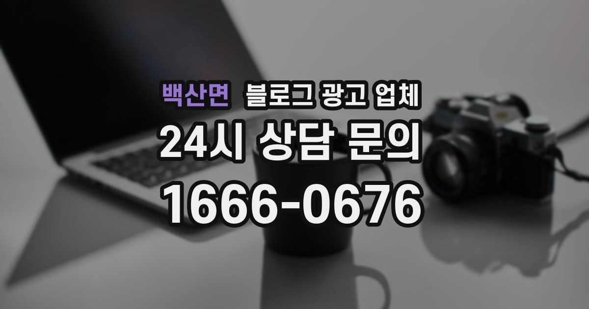 백산면 블로그 광고 업체