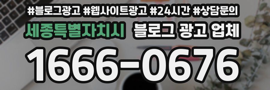 세종특별자치시 블로그 광고 업체