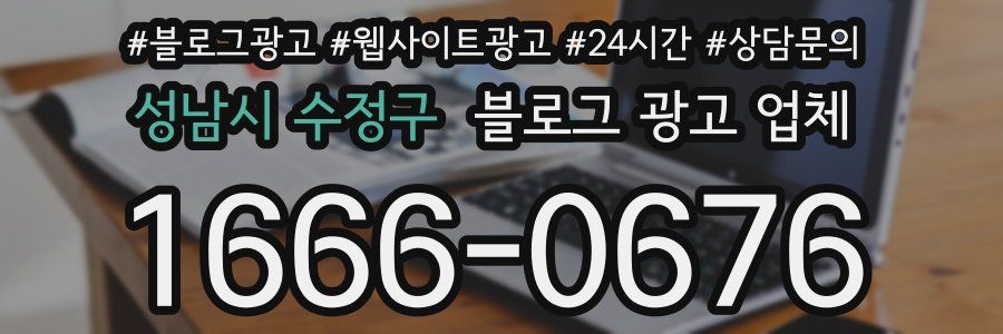 성남시 수정구 블로그 광고 업체