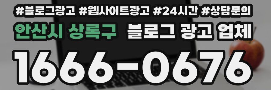 안산시 상록구 블로그 광고 업체