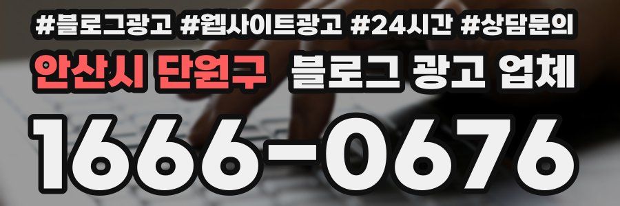 안산시 단원구 블로그 광고 업체