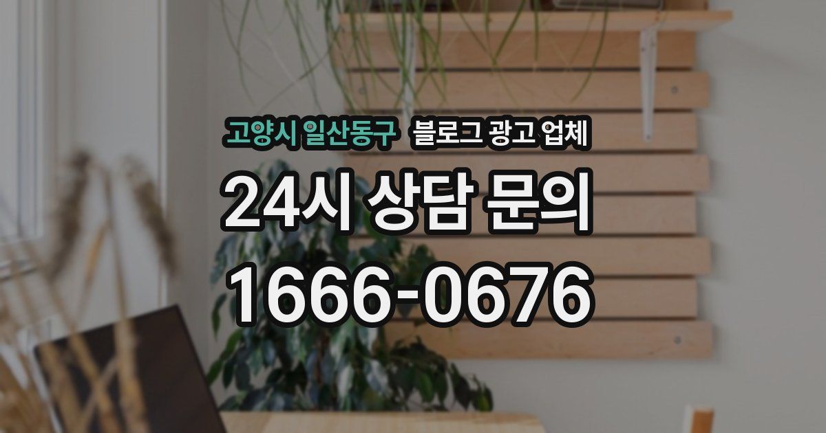 고양시 일산동구 블로그 광고 업체