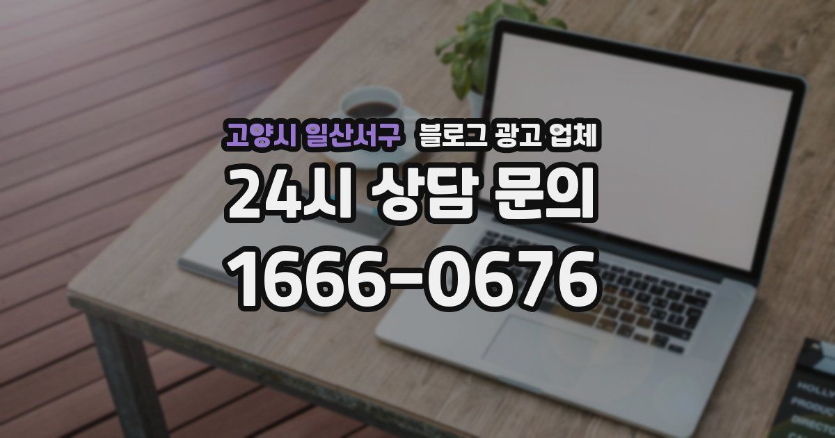 고양시 일산서구 블로그 광고 업체