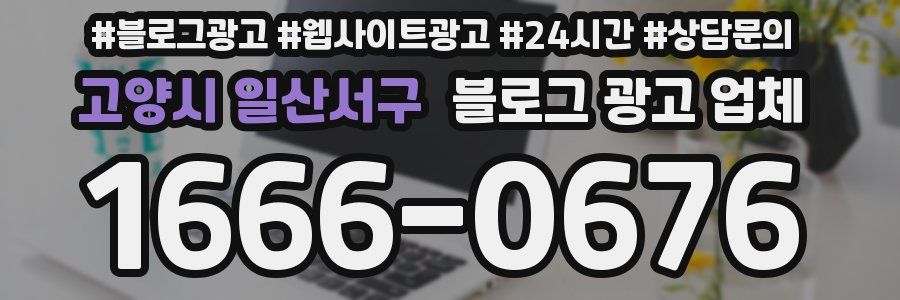 고양시 일산서구 블로그 광고 업체