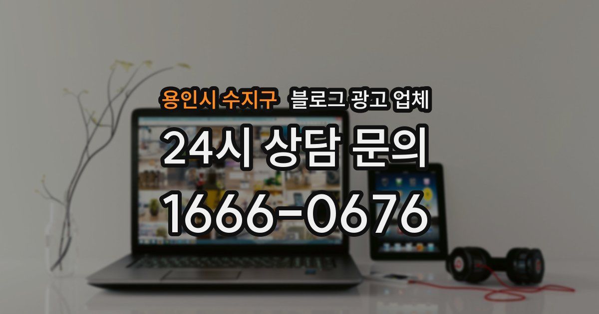 용인시 수지구 블로그 광고 업체