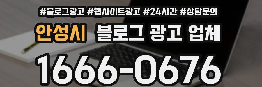 안성시 블로그 광고 업체
