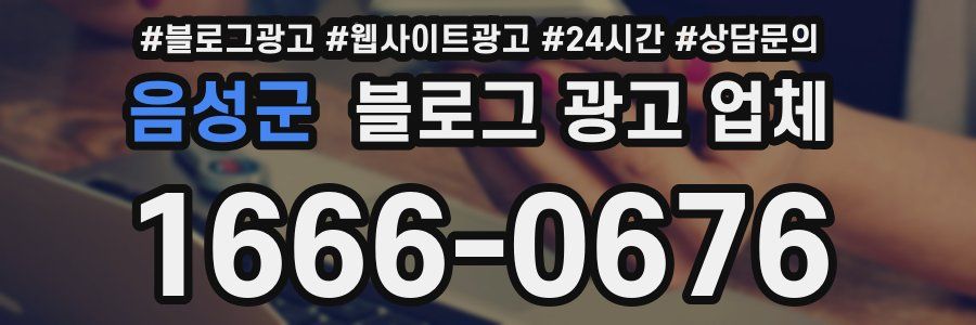 음성군 블로그 광고 업체