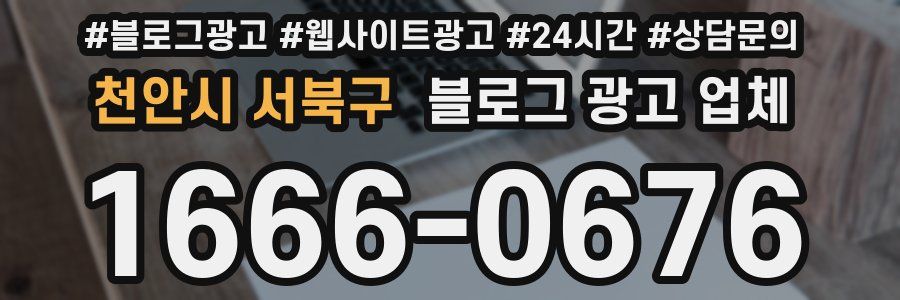 천안시 서북구 블로그 광고 업체