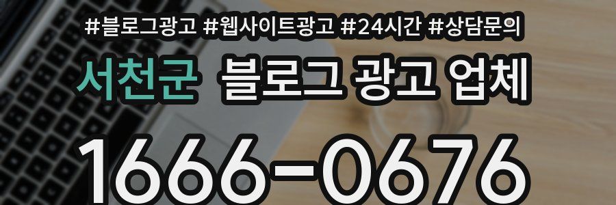 서천군 블로그 광고 업체