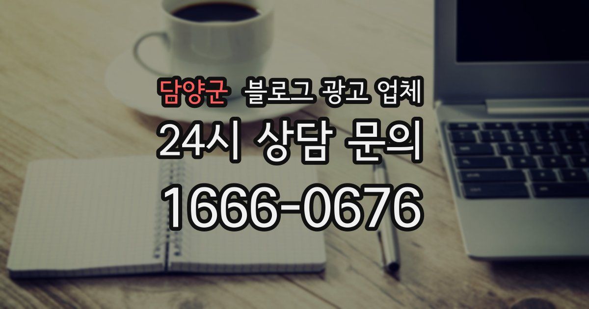 담양군 블로그 광고 업체