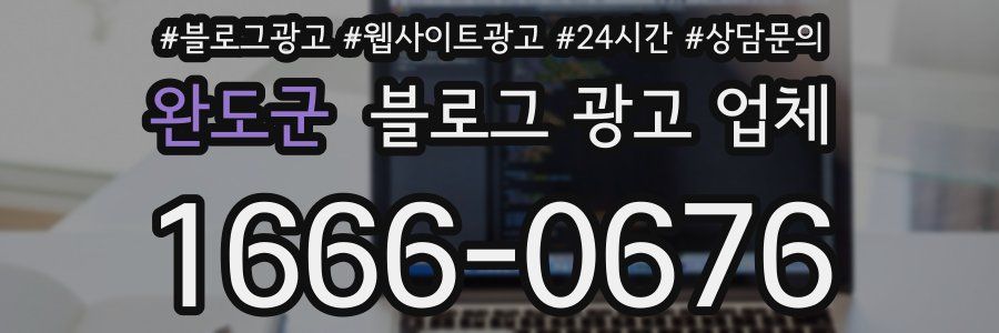 완도군 블로그 광고 업체