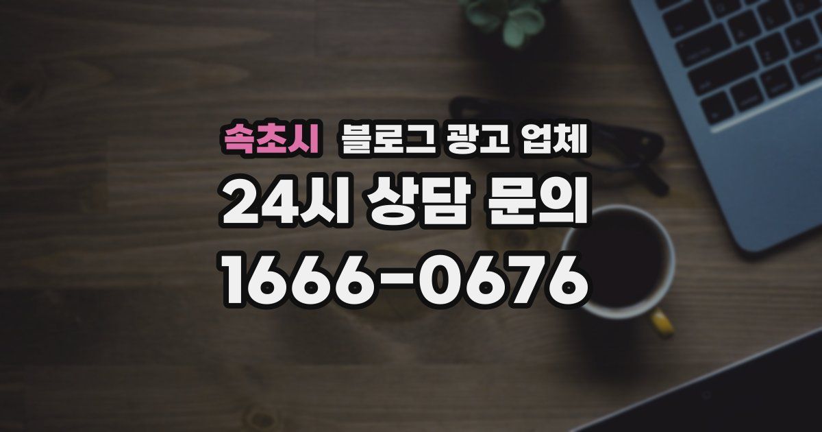 속초시 블로그 광고 업체