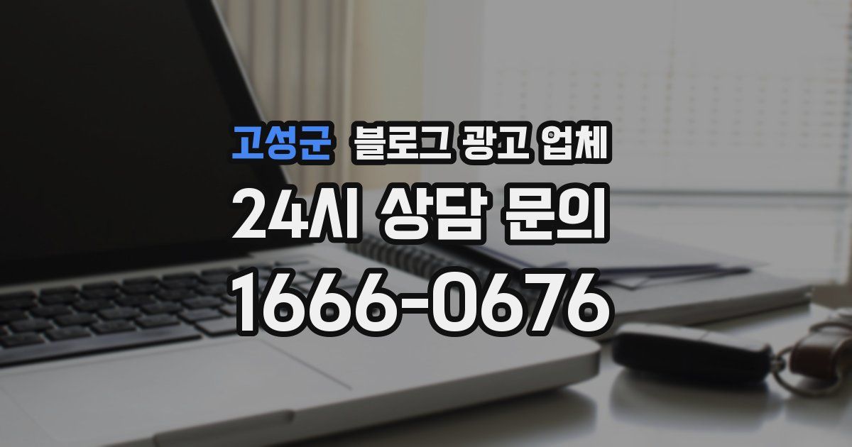 고성군 블로그 광고 업체