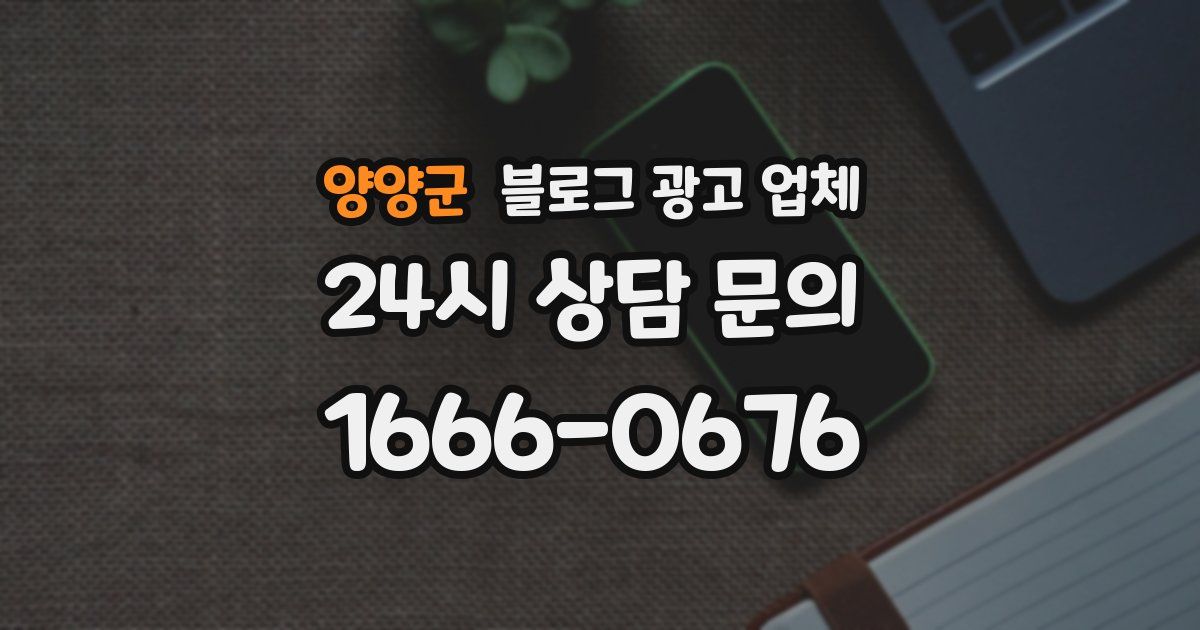 양양군 블로그 광고 업체