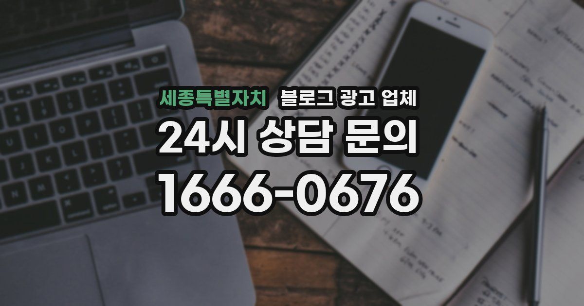 세종특별자치 블로그 광고 업체