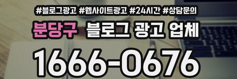 분당구 블로그 광고 업체