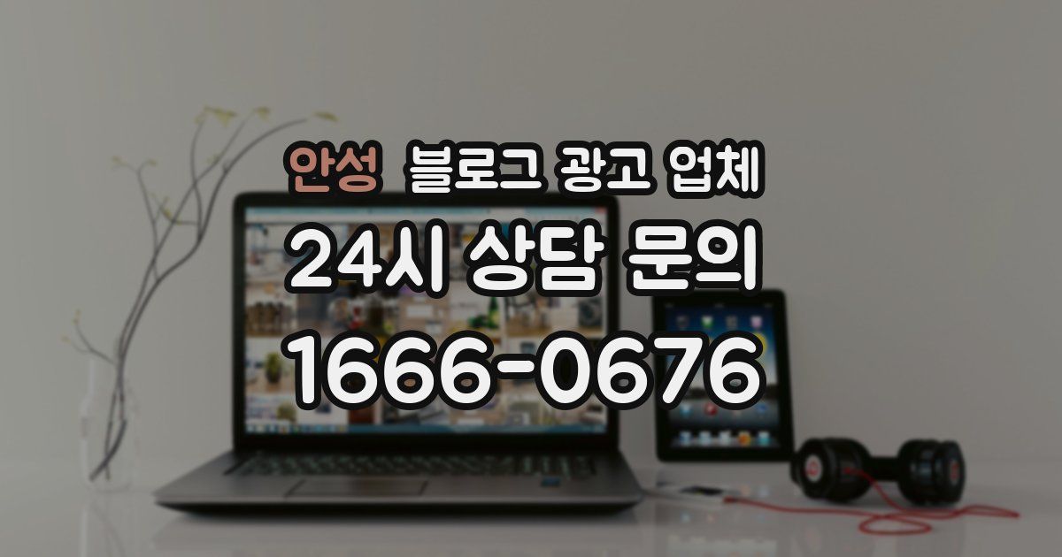 안성 블로그 광고 업체