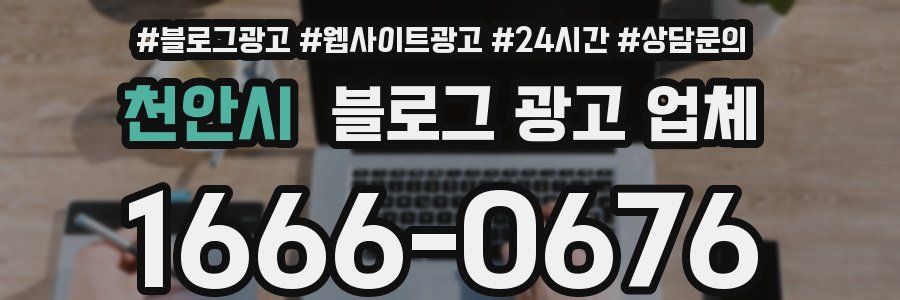 천안시 블로그 광고 업체