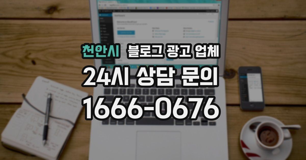 천안시 블로그 광고 업체