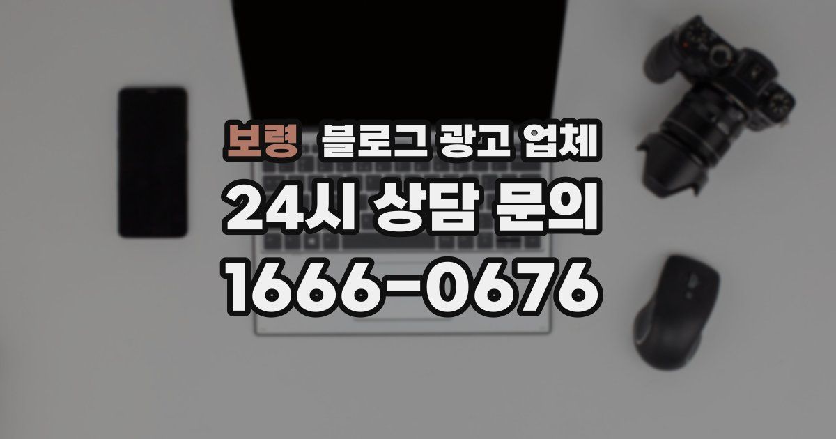 보령 블로그 광고 업체