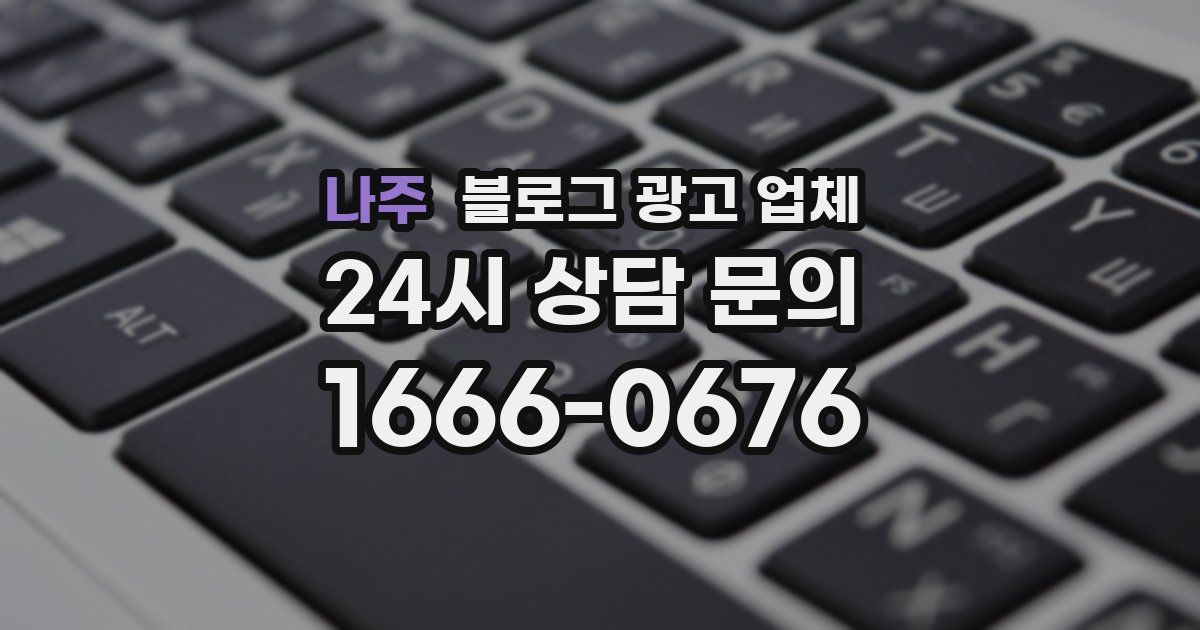 나주 블로그 광고 업체
