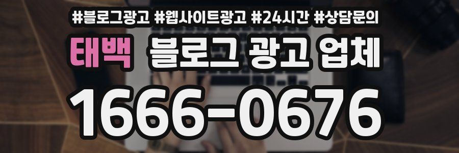 태백 블로그 광고 업체