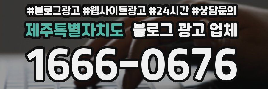 제주특별자치도 블로그 광고 업체