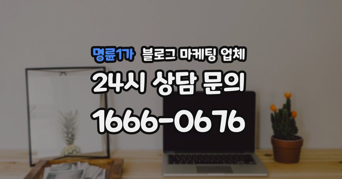 명륜1가 블로그 마케팅 업체