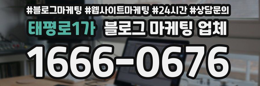태평로1가 블로그 마케팅 업체