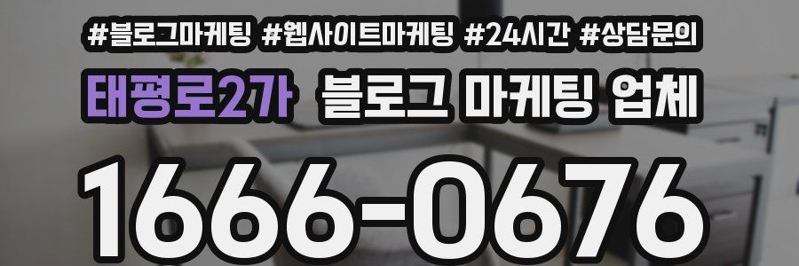 태평로2가 블로그 마케팅 업체