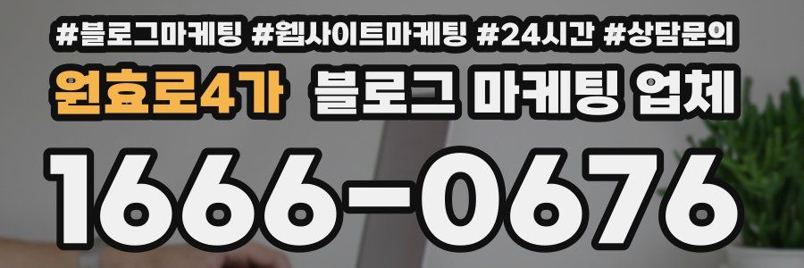 원효로4가 블로그 마케팅 업체