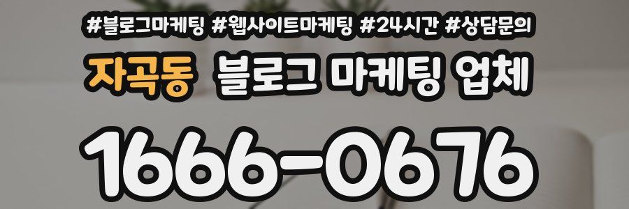 자곡동 블로그 마케팅 업체