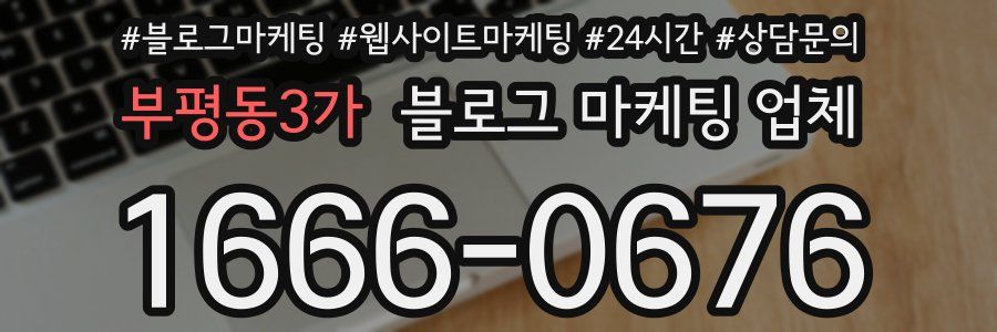 부평동3가 블로그 마케팅 업체