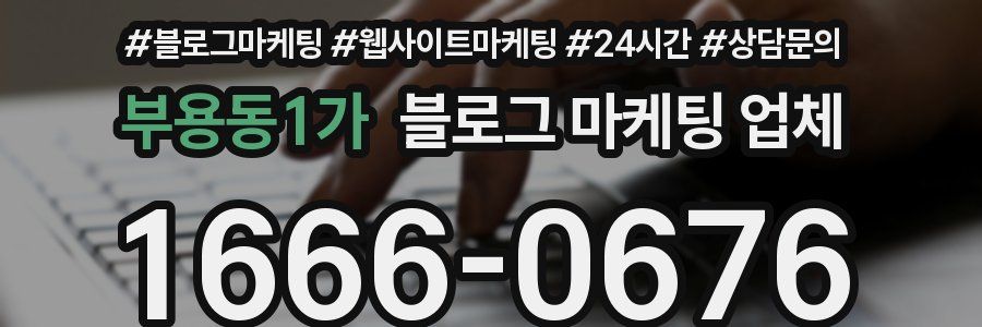 부용동1가 블로그 마케팅 업체