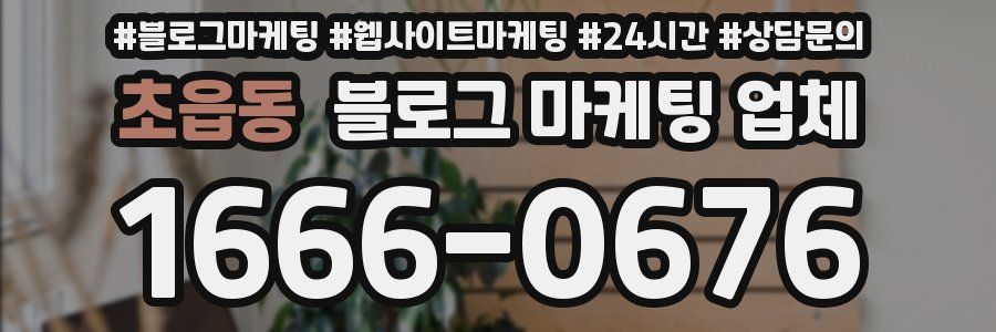 초읍동 블로그 마케팅 업체