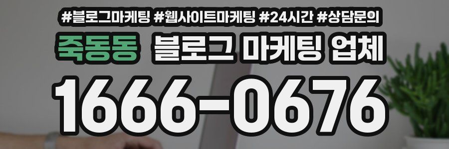죽동동 블로그 마케팅 업체