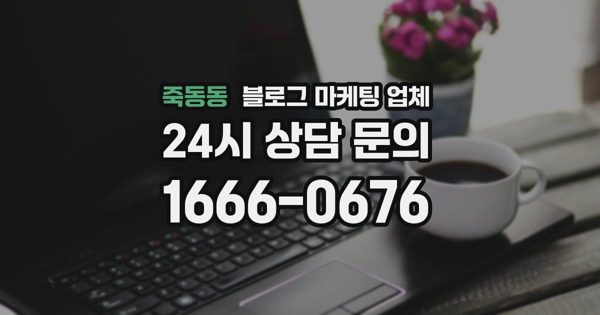 죽동동 블로그 마케팅 업체