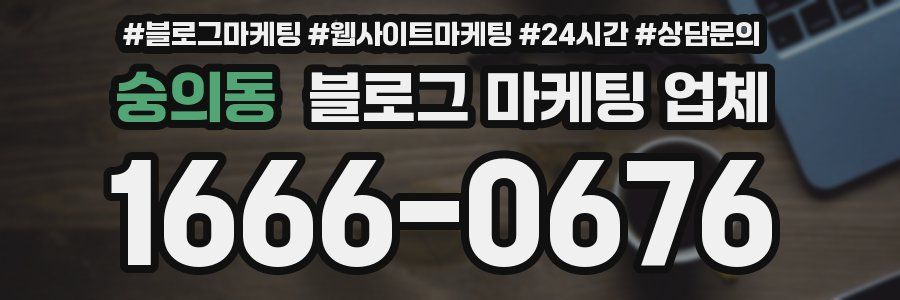 숭의동 블로그 마케팅 업체