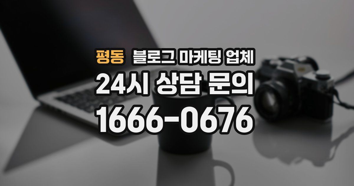 평동 블로그 마케팅 업체