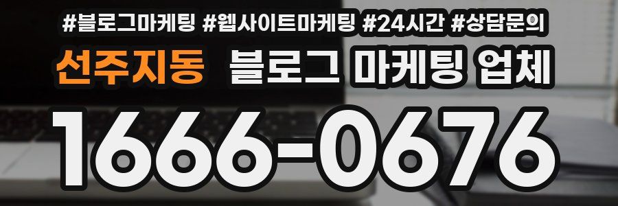 선주지동 블로그 마케팅 업체