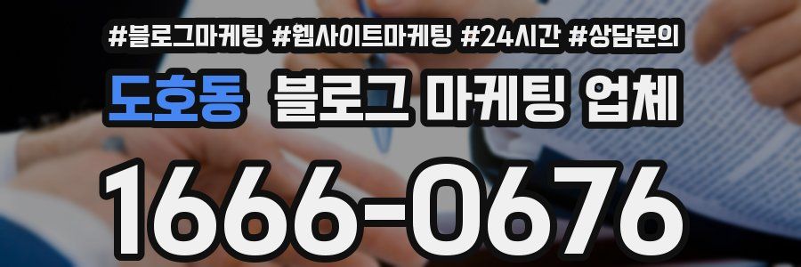 도호동 블로그 마케팅 업체