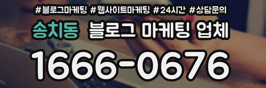 송치동 블로그 마케팅 업체