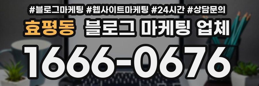 효평동 블로그 마케팅 업체