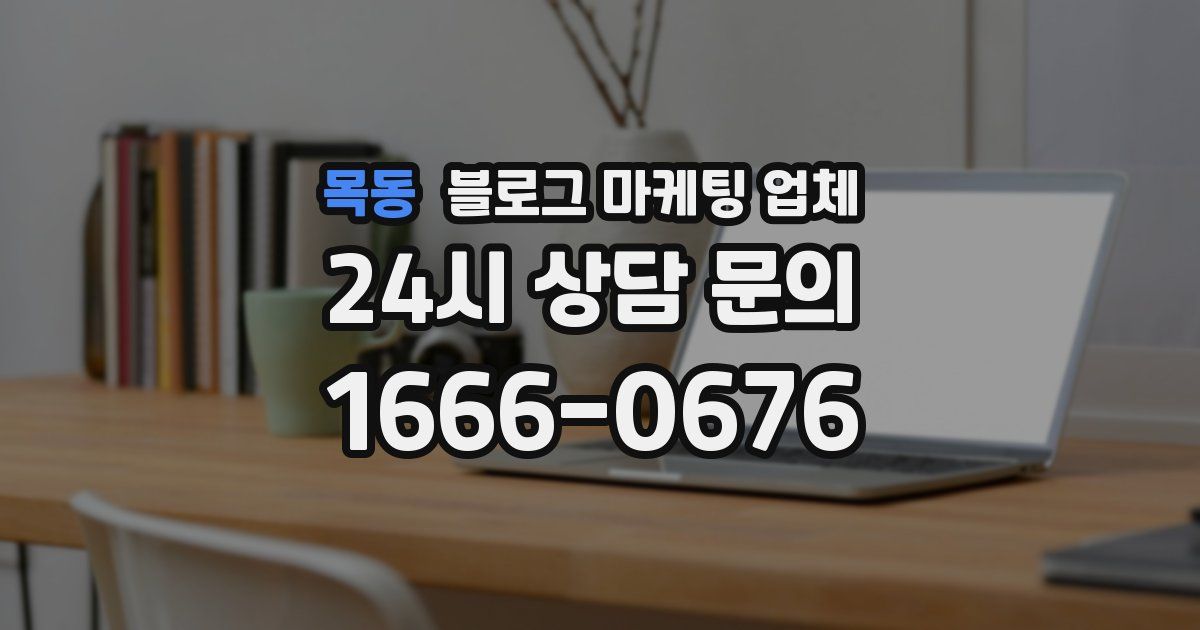 목동 블로그 마케팅 업체