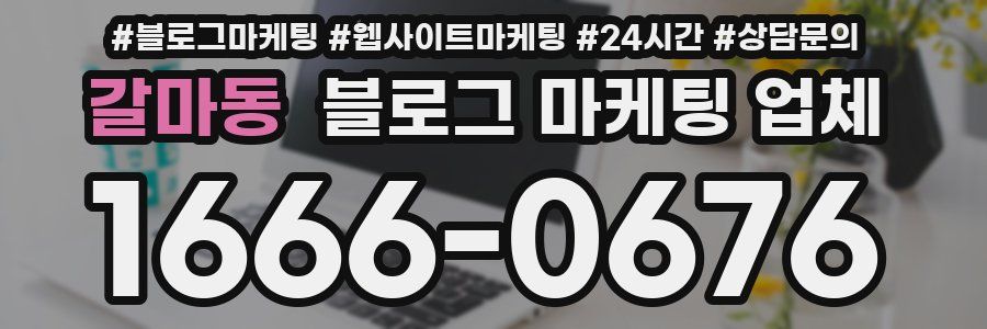 갈마동 블로그 마케팅 업체