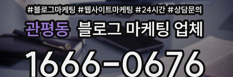 관평동 블로그 마케팅 업체
